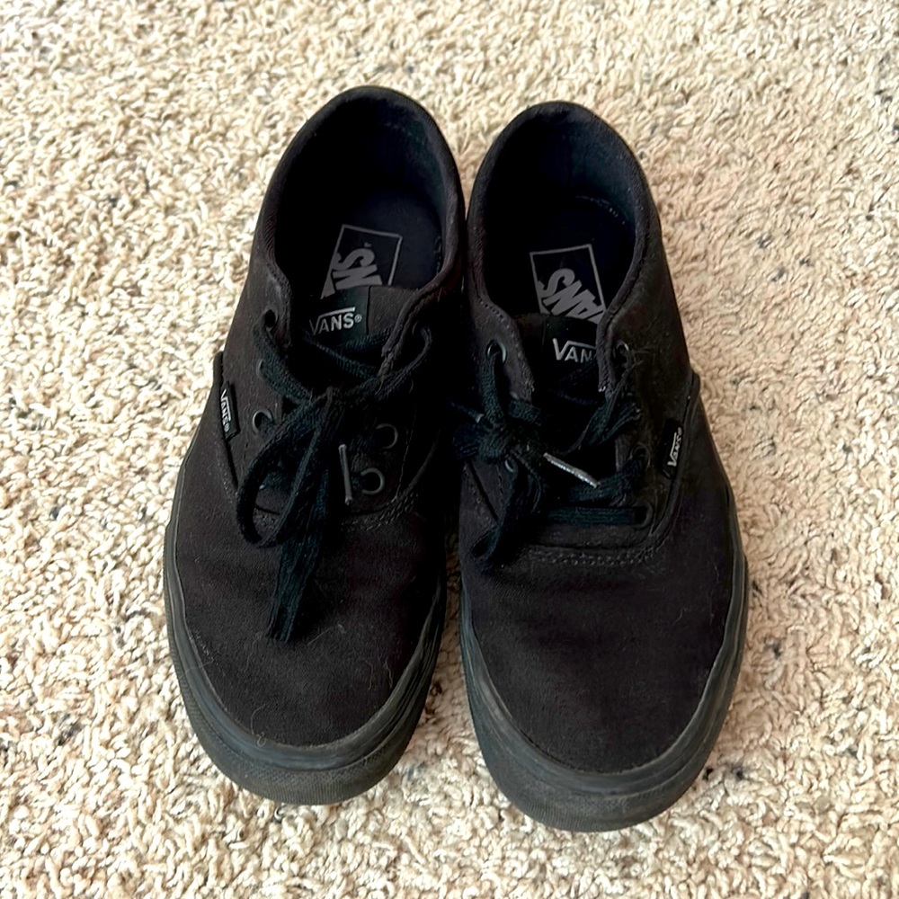 Black Vans, low tops